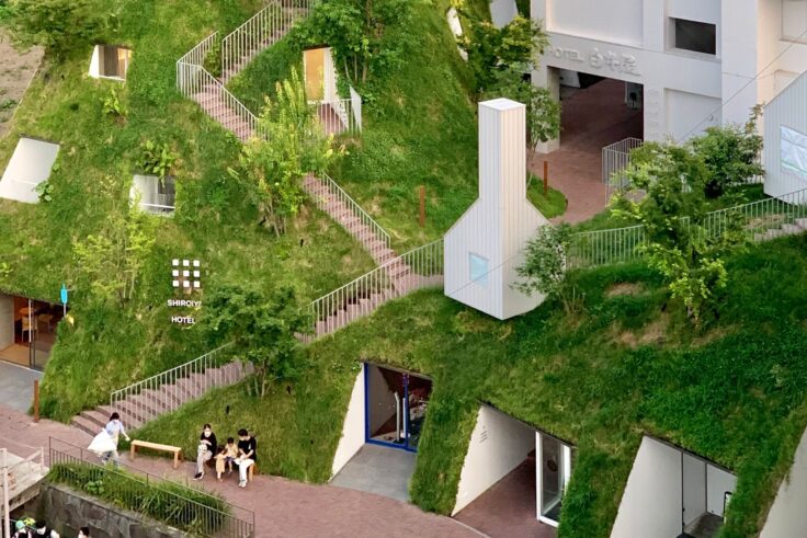 시로이야 호텔 신관 부분